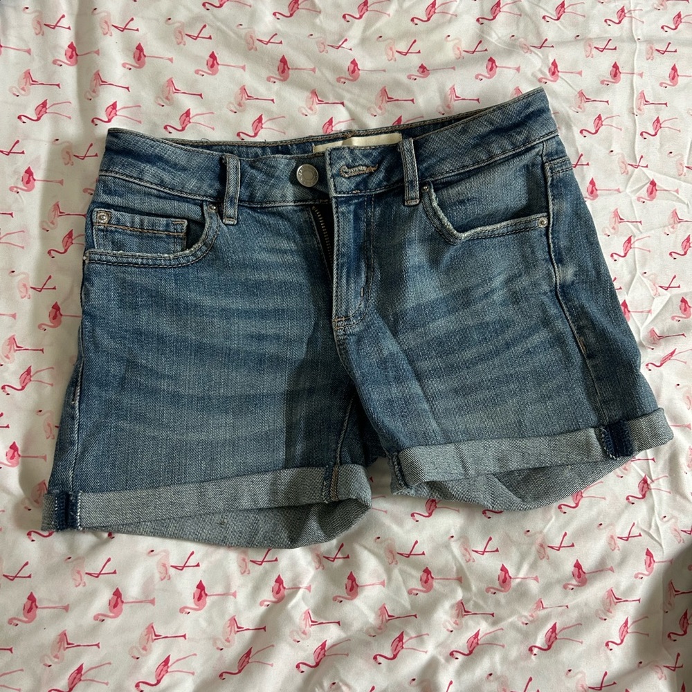 mid-rise denim shorts from Garage